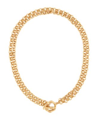 GUESS Gold-Tone Crystal Toggle Necklace