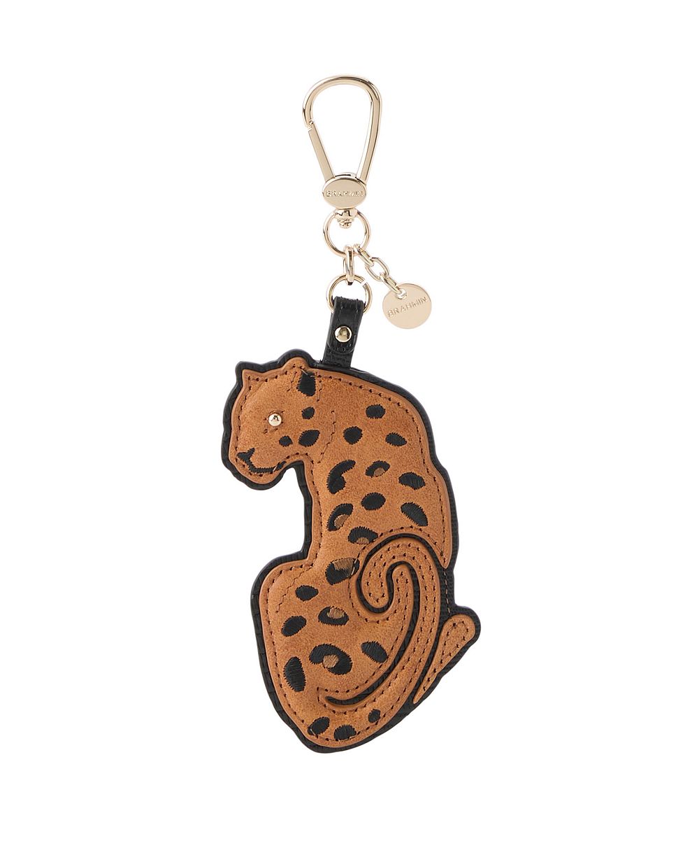 Brahmin Leather Leopard Bag Charm