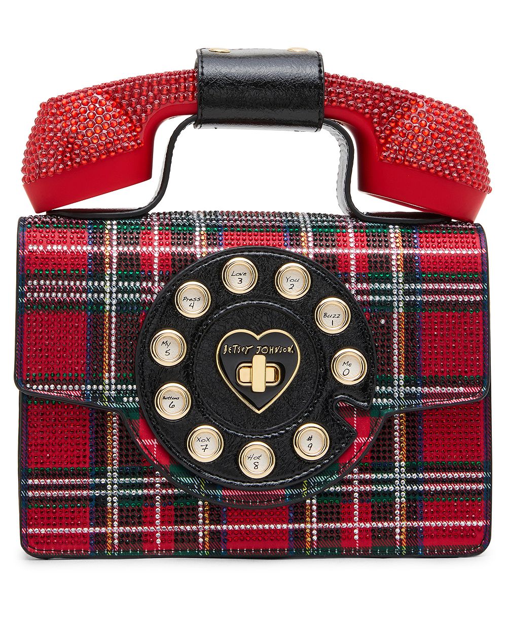 Betsey Johnson маленькая сумка через плечо Boring Phone