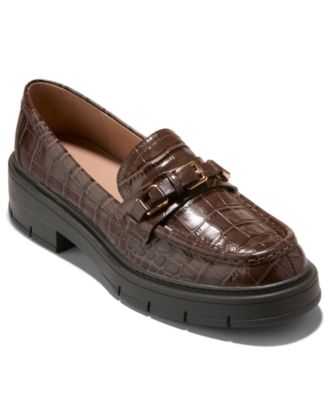 Fondue Fudge Crocodile Print Leather