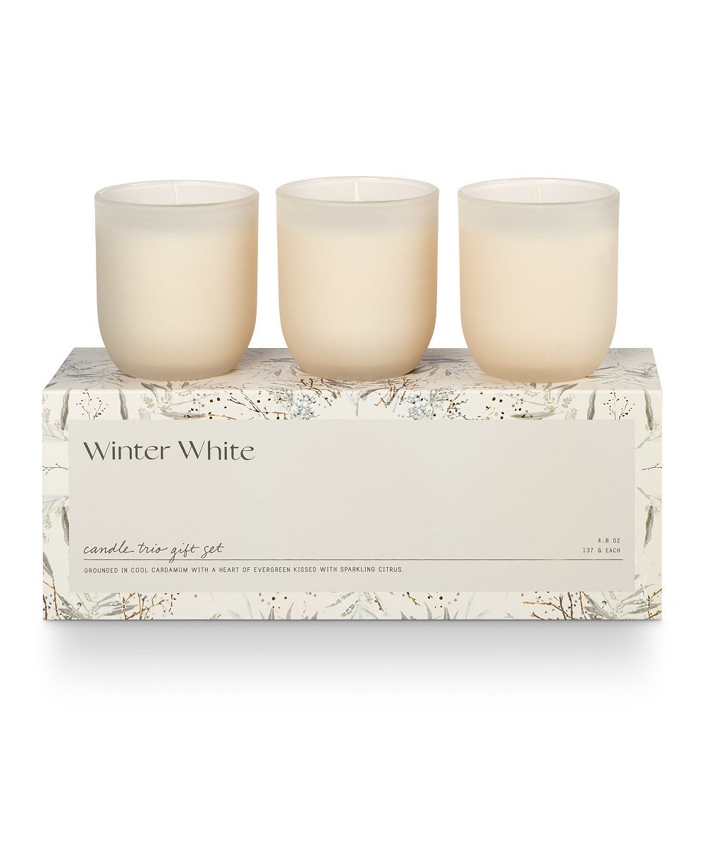 Подарочный набор свечей Illume Winter White Soy Blend, набор из 3 штук