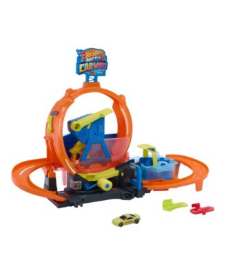 Hot Wheels 1:64 Scale City Color Shifters Mega Loop Car Wash Playset