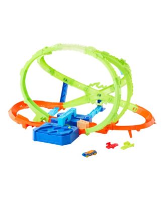 Hot Wheels 1:64 Scale Stunt Tracks Hypersphere Crash Dual-Loop Track Playset