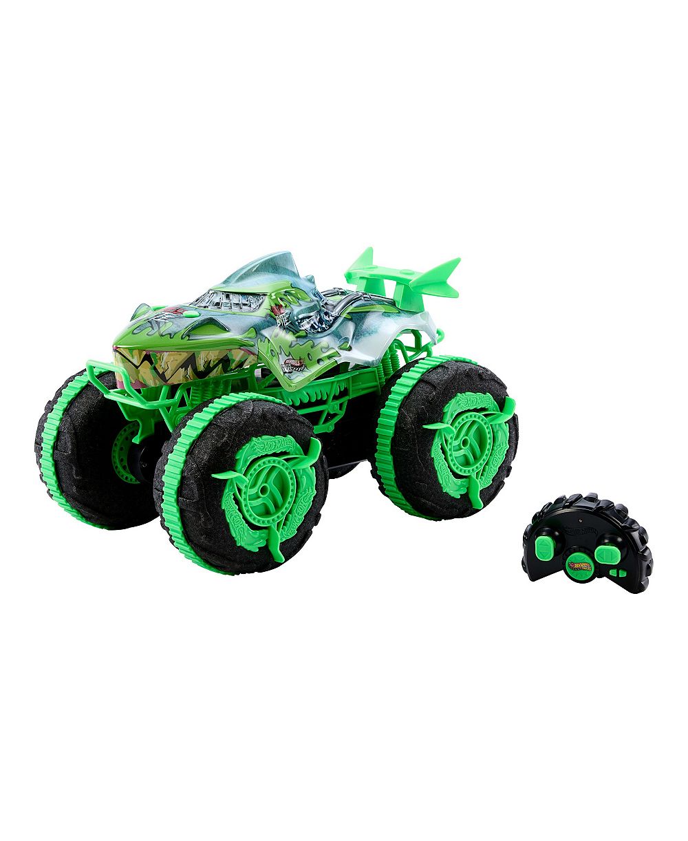 Hot Wheels 1:15 Scale Monster Trucks Great Bite All-Terrain Amphibious Remote Control Car