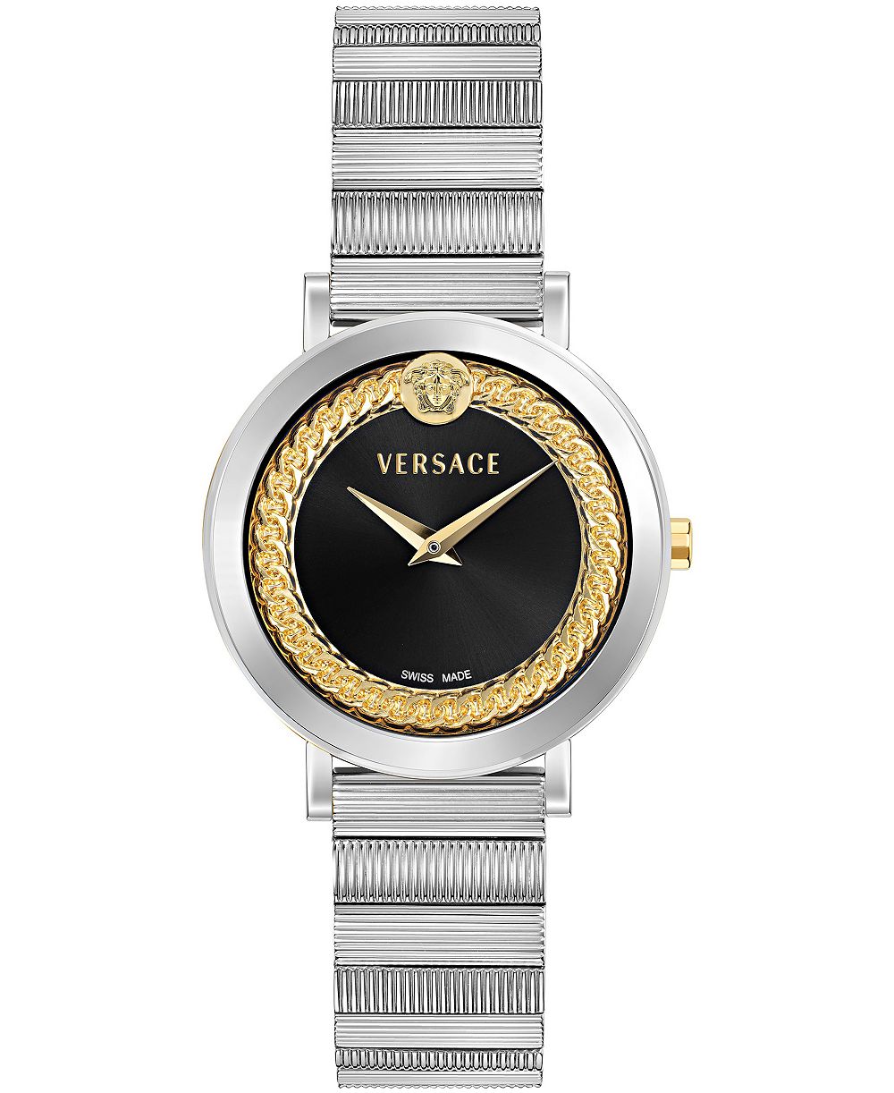 Versace Женские наручные часы V-Libra Silver Stainless Steel 35mm