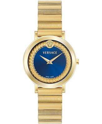 Versace женские наручные часы V-Libra с зеленым ремешком из телячьей кожи, 35мм