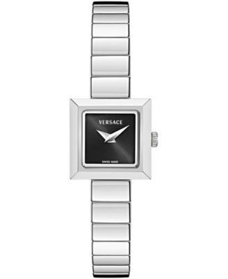 Versace Женские часы V-Square Petite Silver Stainless Steel с браслетом 18x18mm