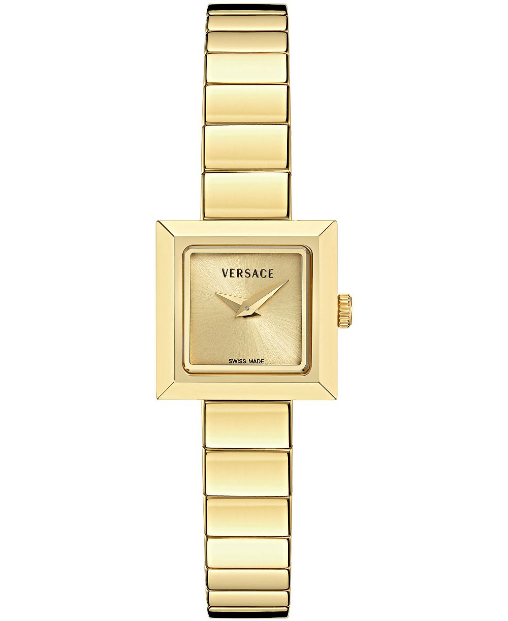 Женские наручные часы Versace V-Square Petite из нержавеющей стали с серебристым покрытием 18x18mm