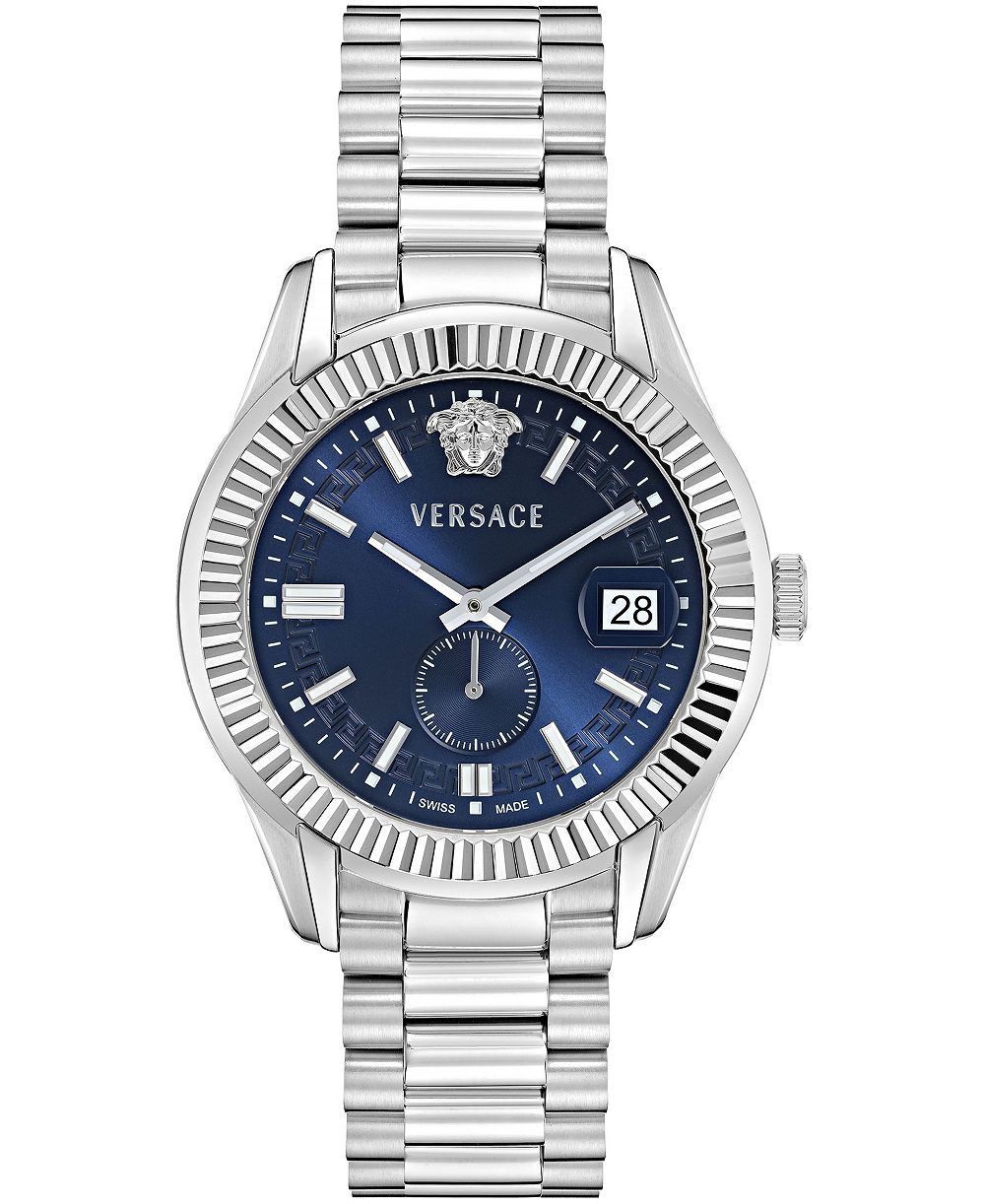Versace Мужские Apodis silver stainless steel bracelet watch 41mm