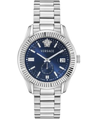 Versace Men's Apodis Silver Stainless Steel Bracelet Watch 41mm
