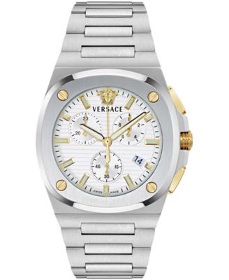 Versace Men's Tolomeo Chrono Two-Tone Stainless Steel Bracelet Watch 40x49mm