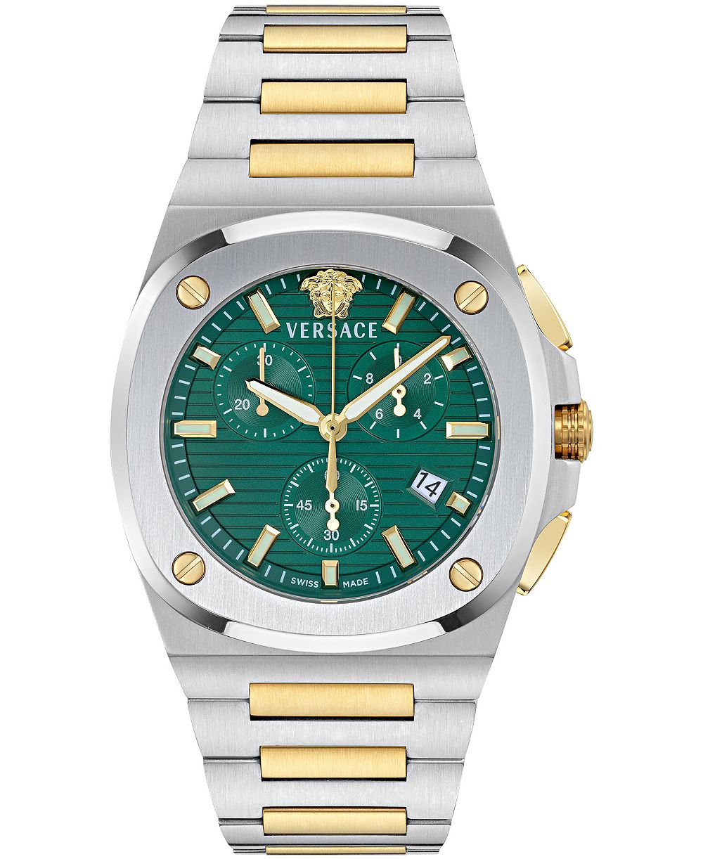 Versace Men's Tolomeo Chrono IP Yellow Gold Stainless Steel Bracelet Watch 40x49mm