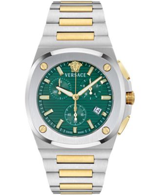 Versace Men's Tolomeo Chrono IP Yellow Gold Stainless Steel Bracelet Watch 40x49mm