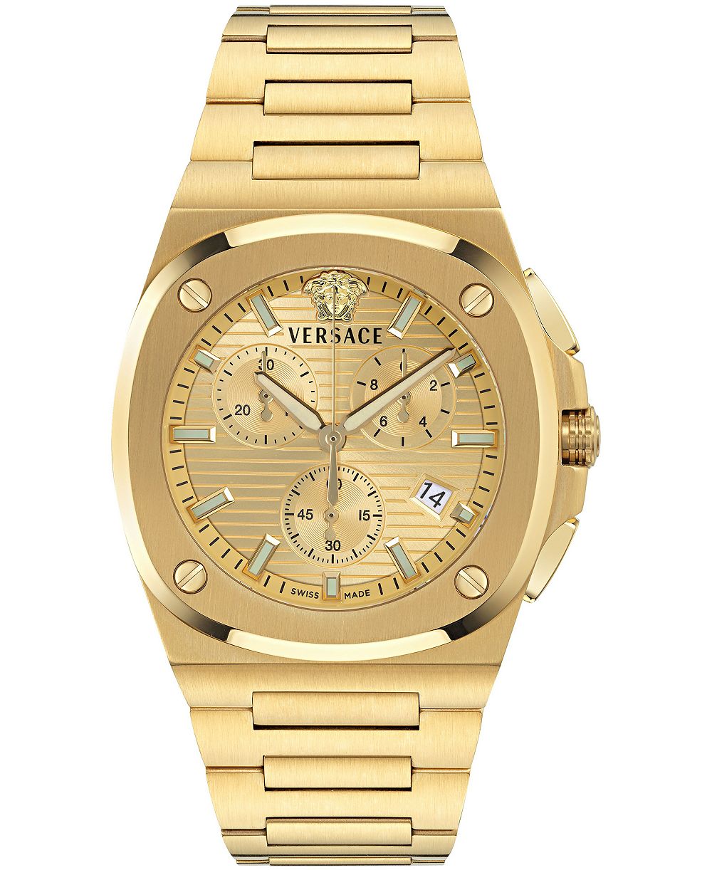 Мужские часы Versace Tolomeo Chrono Silver Stainless Steel Bracelet 40x49mm