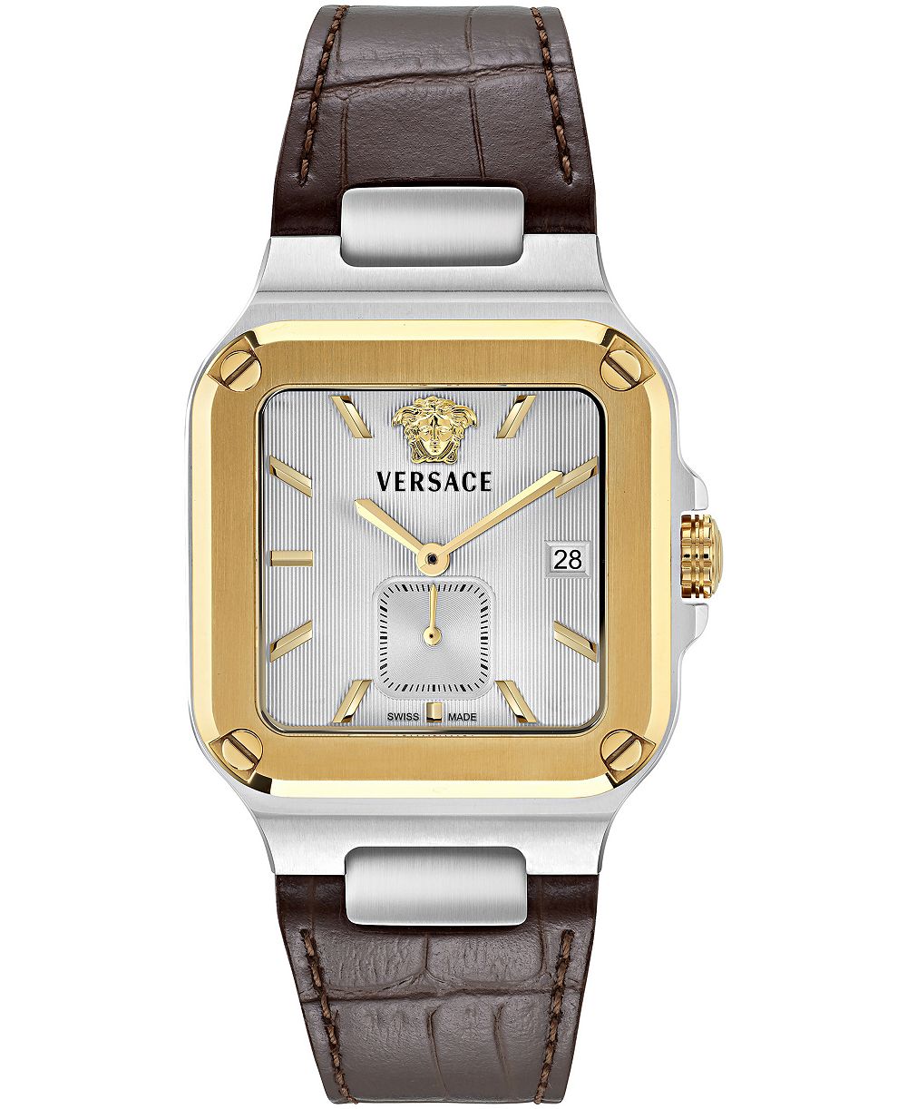 Часы Versace Men's Greca Edge Two-Tone Stainless Steel 38x49mm