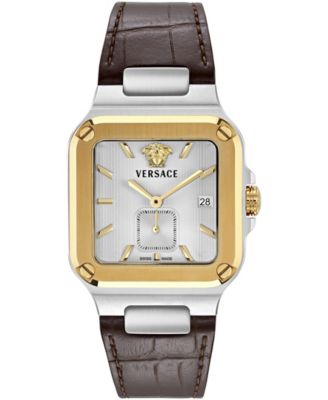 Часы Versace Men's Greca Edge Two-Tone Stainless Steel 38x49mm
