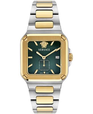 Часы Versace Men's Greca Edge Silver Stainless Steel Bracelet 38x49mm