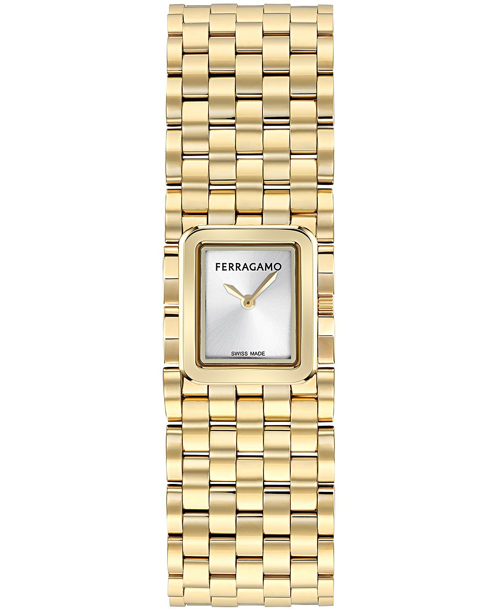 Женские наручные часы Ferragamo с золотистым корпусом, 19 мм