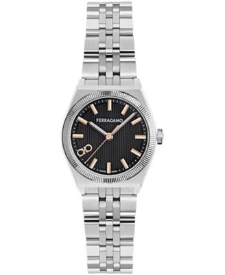 Ferragamo Women's Silver Stainless Steel Bracelet Watch 28mm
