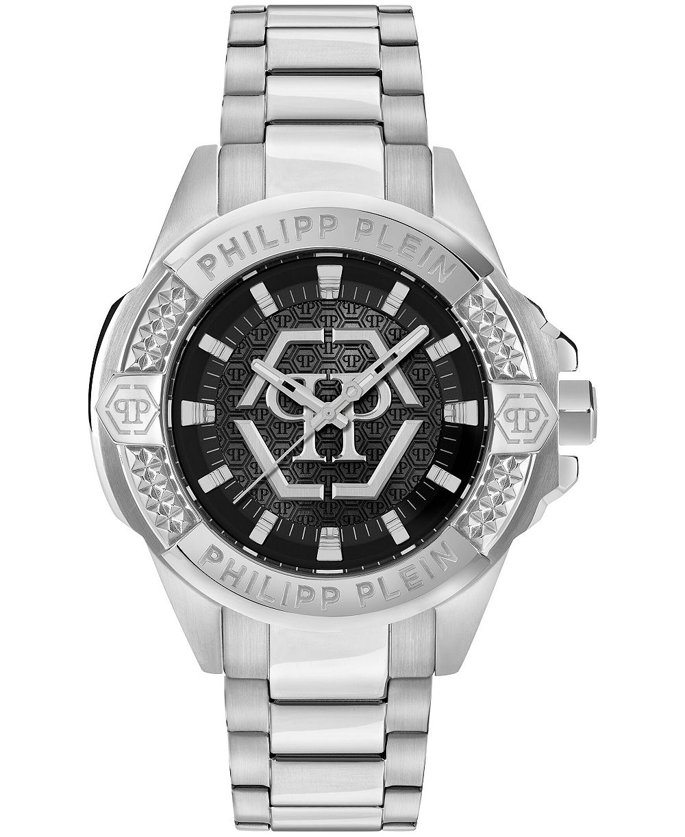 Philipp Plein Majesty мужские наручные часы из серебристой нержавеющей стали с браслетом, 45 мм