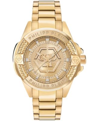 Philipp Plein Majesty Men's IP Yellow Gold Stainless Steel Bracelet Watch 45mm