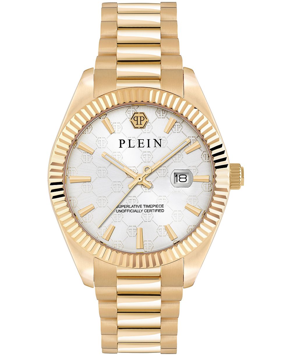 Philipp Plein Men's IP Yellow Gold Stainless Steel Bracelet Watch 40mm