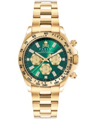 Philipp Plein Nobile Мужской IP желтый золото нержавеющая сталь браслет часы 43mm