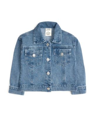 Джинсовая куртка Sweet Wink Little Girls Blue Plaid Bow Patch