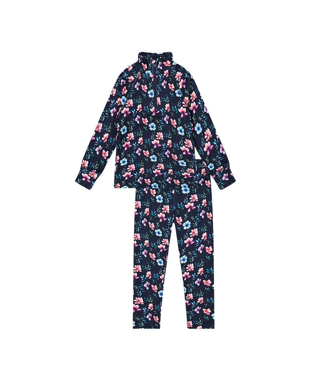 Детский комплект Deux par Deux Two Piece Thermal Underwear Floral Print