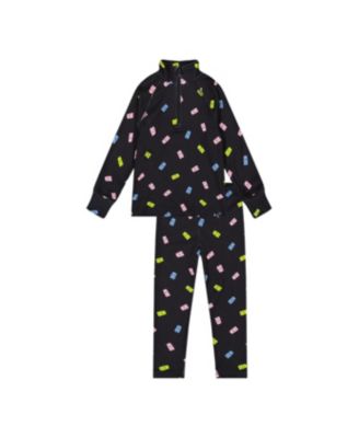 Deux par Deux Big Girls (6-14) Two Piece Thermal Underwear Printed Gummy Bears