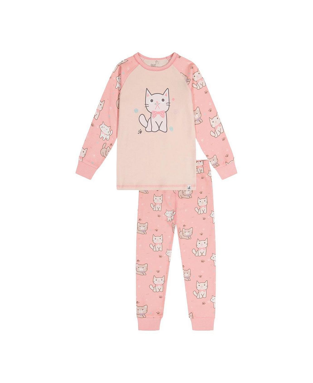 Детский хлопковый комплект пижамы из двух предметов Deux par Deux (2T-5T) для девочек