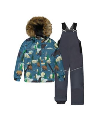 Deux par Deux Toddler Boy 2T -5T Two Piece Discover Snowsuit