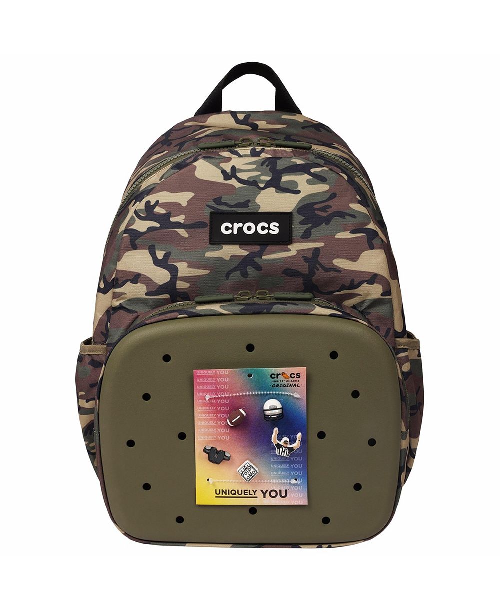 Crocs Camo Back to School Backpack with EVA Front Pocket  Customizable Jibbitz Backpack