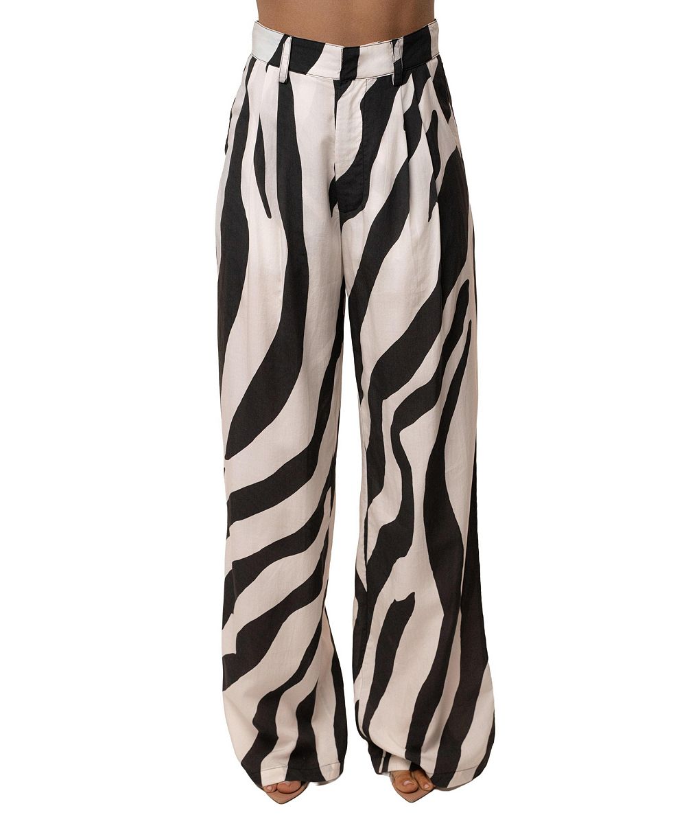 Женские брюки JLUXLABEL Essential Flow High-Waisted Pleated Wide-Leg
