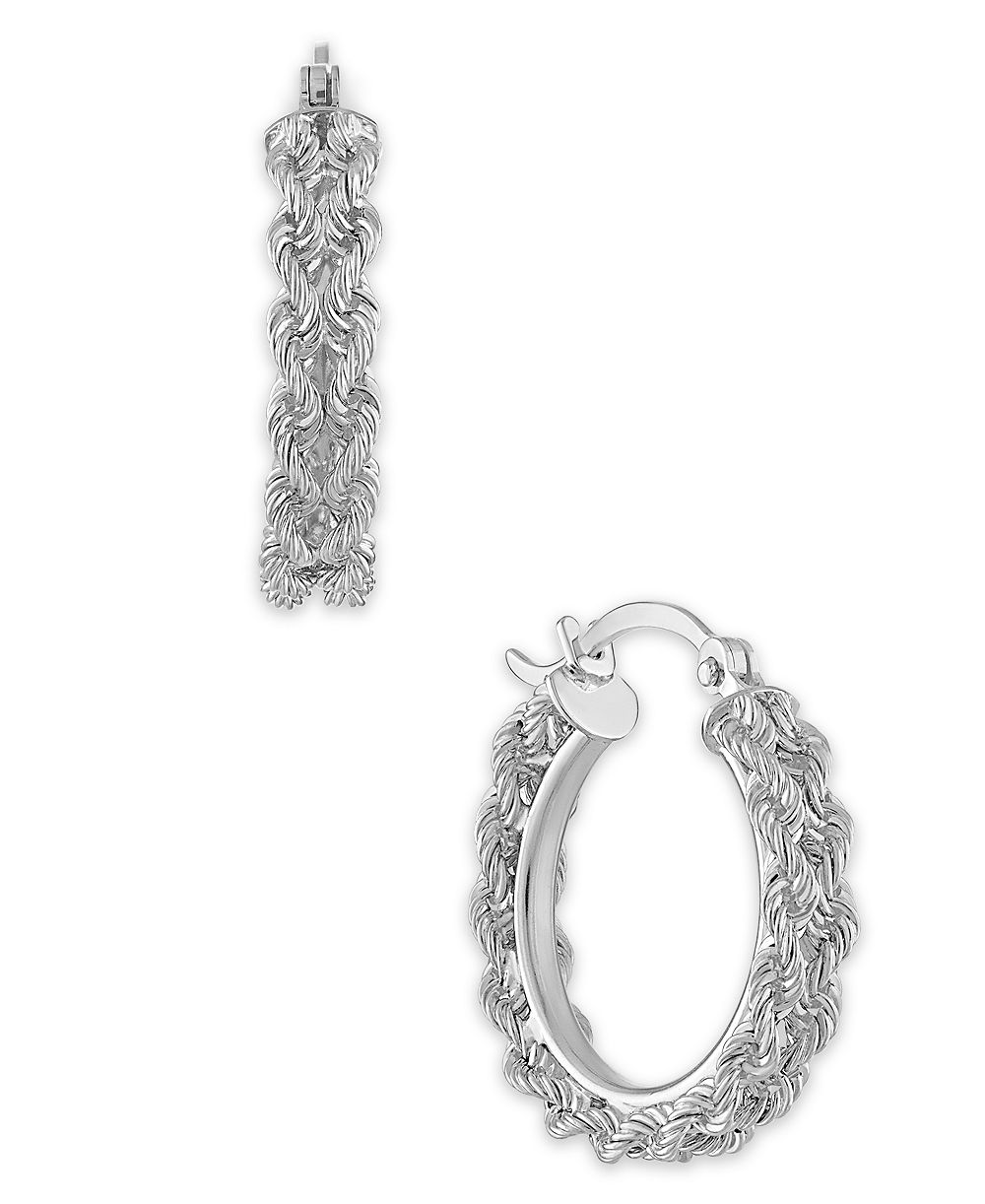 Серьги с гвоздиками из 14k белого золота Macy's