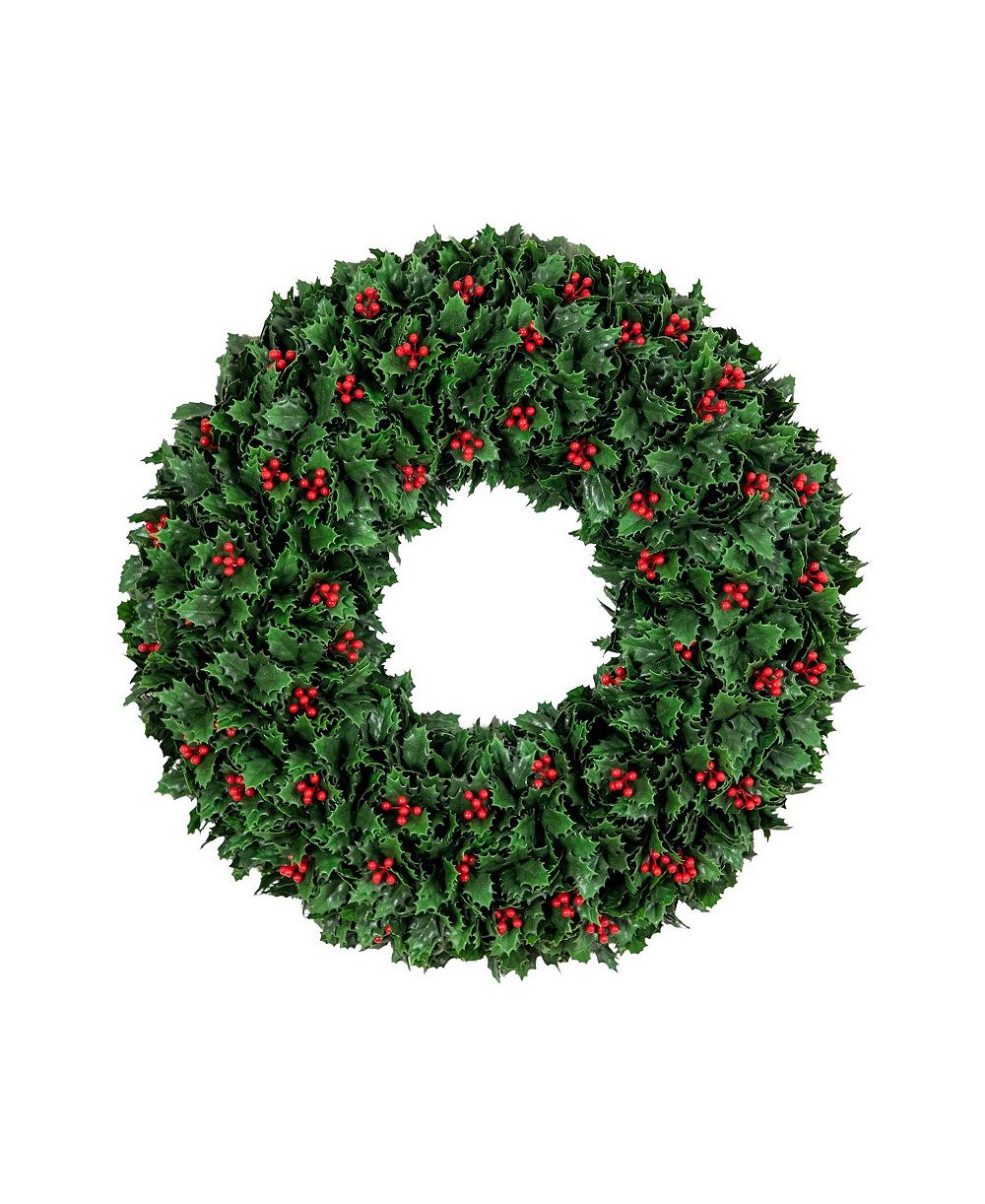 Рождественский венок Nearly Natural 24" Ultraviolet Resistant Artificial Holly Berry