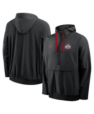 Nike Men's Scarlet Ohio State Buckeyes 2026 Sideline Anorak Half-Zip Hoodie Sweatshirt