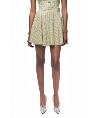 NOCTURNE Women's Ruffle Tweed Mini Skirt