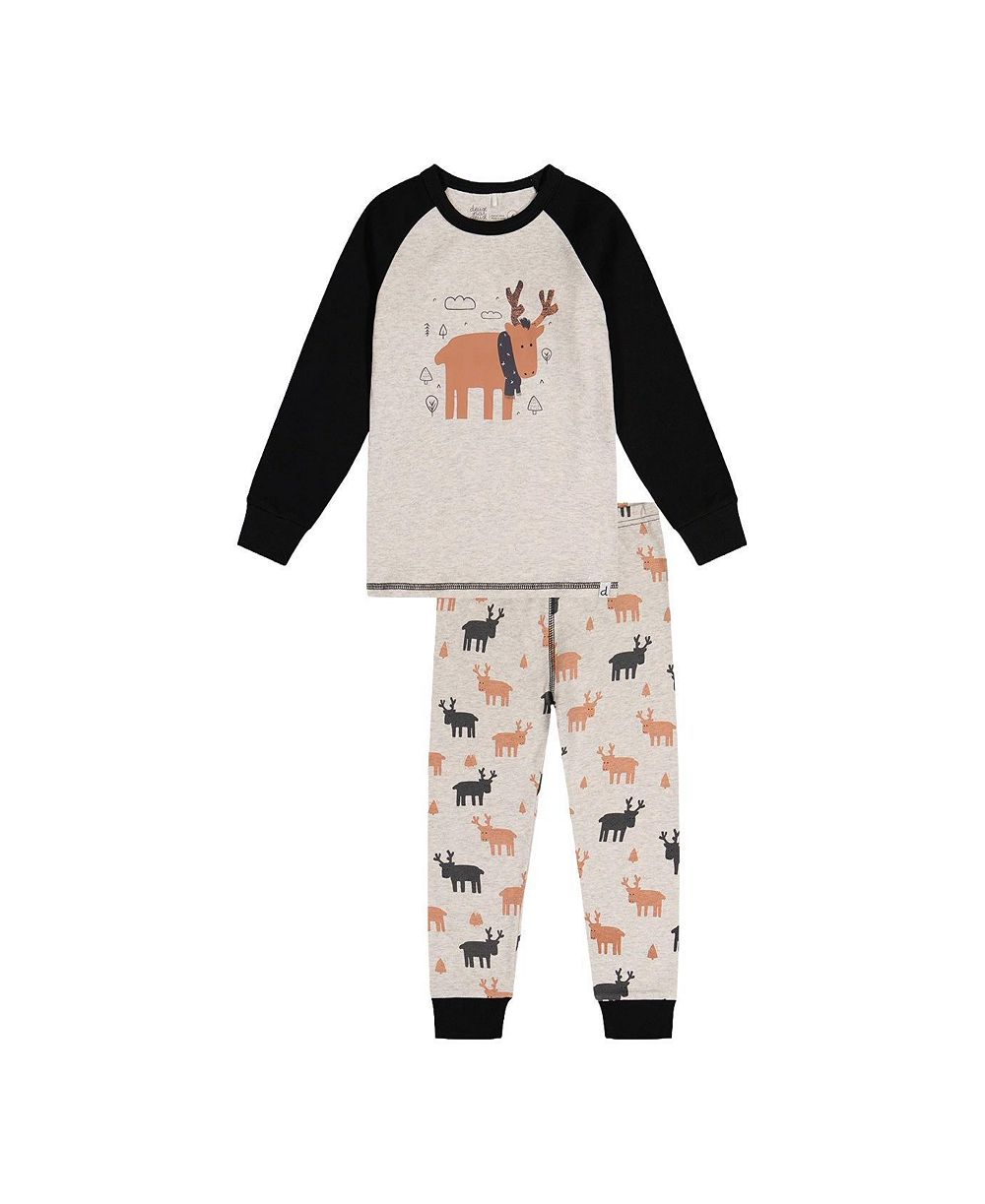 Детский комплект пижам Deux par Deux Toddler Boys Cotton Two Piece Elk Print