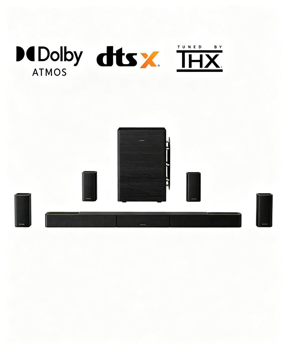 ULTIMEA Skywave X100 9.1.6 THX-Tuned Wireless Surround Sound System w/Dolby Atmos & DTS:X, 10" Subwoofers, 1500W Peak Power includes speaker stands