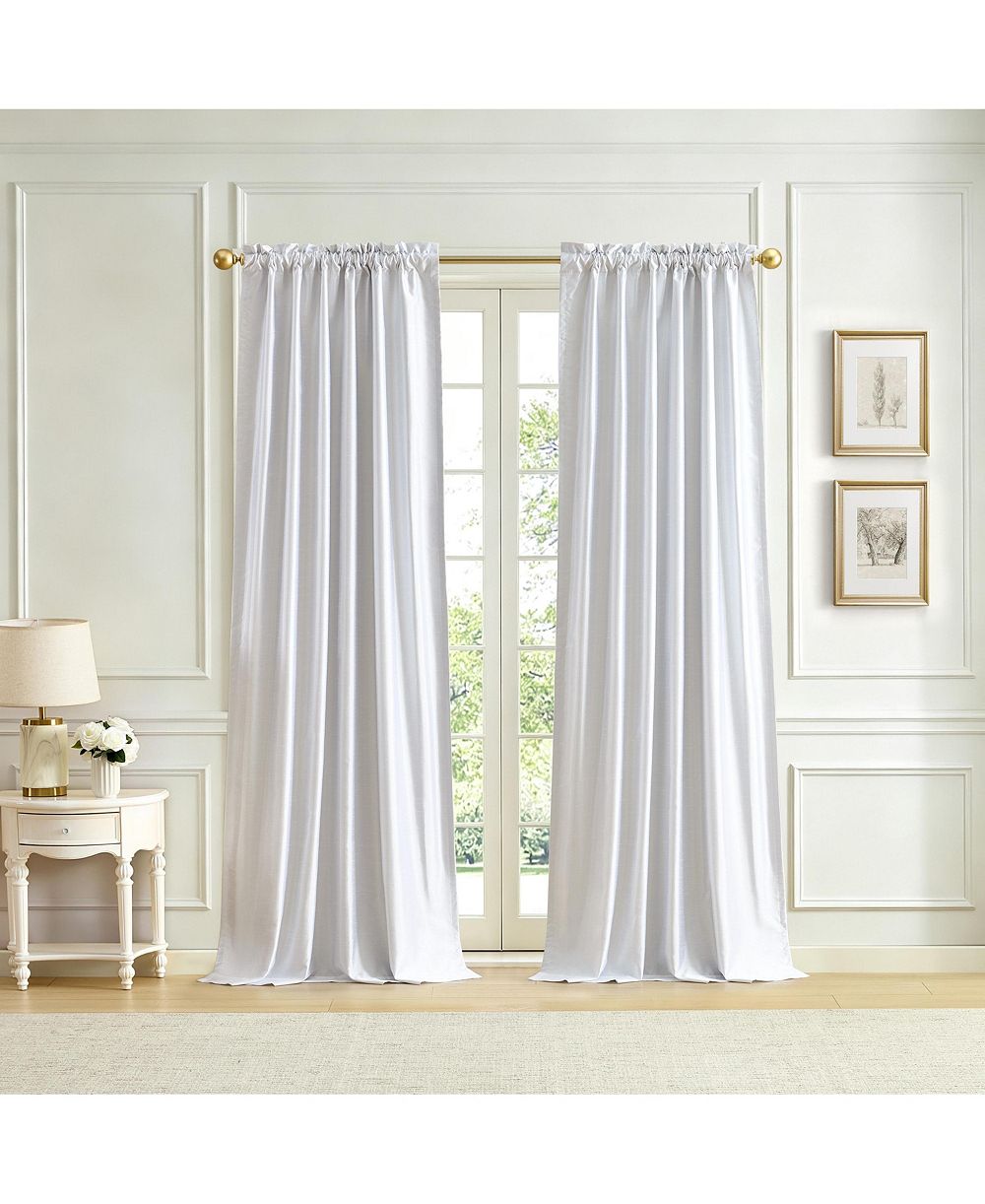 Lenox Imperial Faux Silk Blackout Back Tab/Rod Pocket Window Curtain