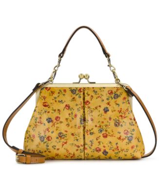 Patricia Nash Vione Small Leather Kisslock Frame Crossbody Bag