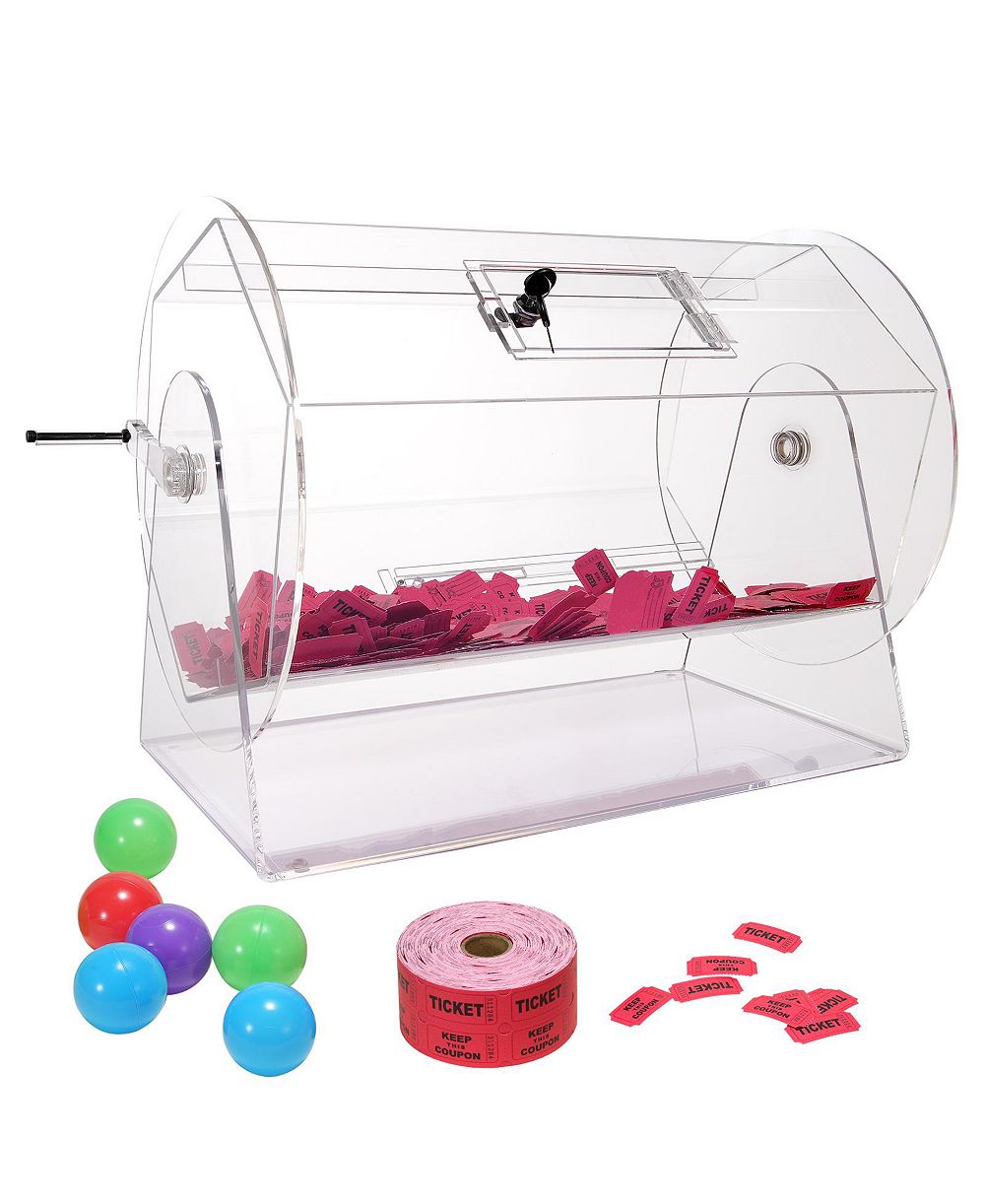 Барабан для лотереи VEVOR Acrylic Holds 10000 Tickets or 300 Bingo Balls, Ages 7+