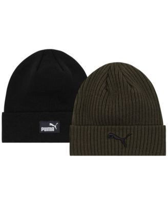 Puma Men's Knit Winter Acrylic Beanie, 2-Pack