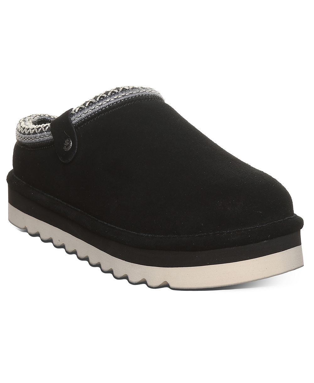 BEARPAW Women's Calista Braided Trim Platform Clogs