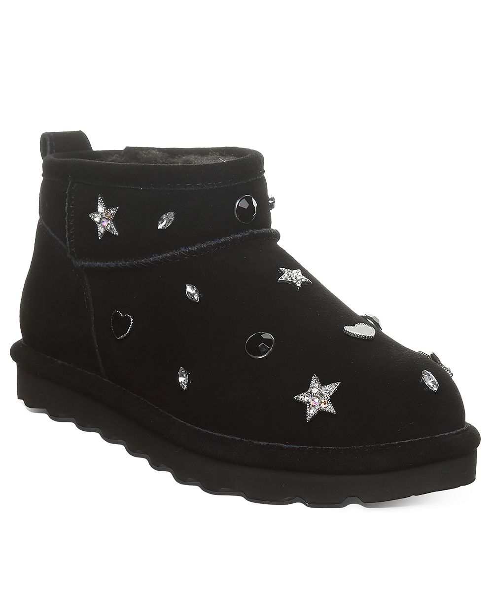 BEARPAW Women's Shorty Nova Studded Pull-On Ankle Booties