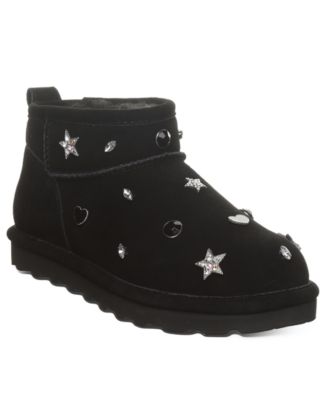 BEARPAW Women's Shorty Nova Studded Pull-On Ankle Booties