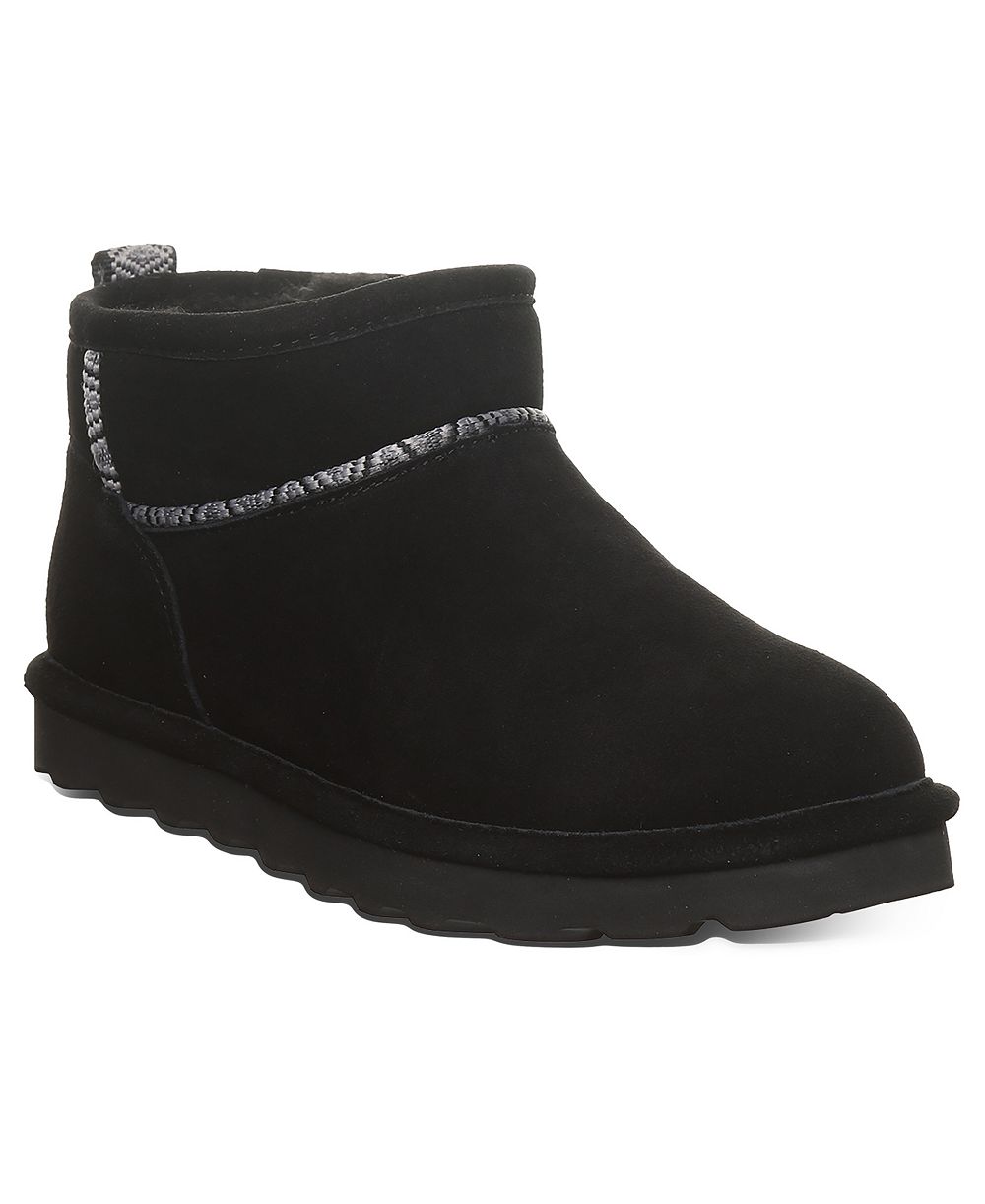 BEARPAW Women's Akira Webbing Tape Seam Pull-On Ankle Booties