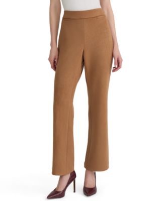 Jones New York Women's Pull-On Mid-Rise Suede Bootcut Pant