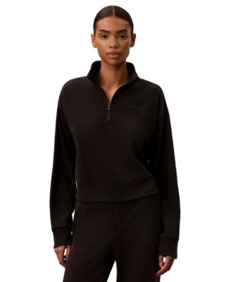Женский потайной свитер Calvin Klein Performance Icon Sport с quarter-zip и вафельной вязкой